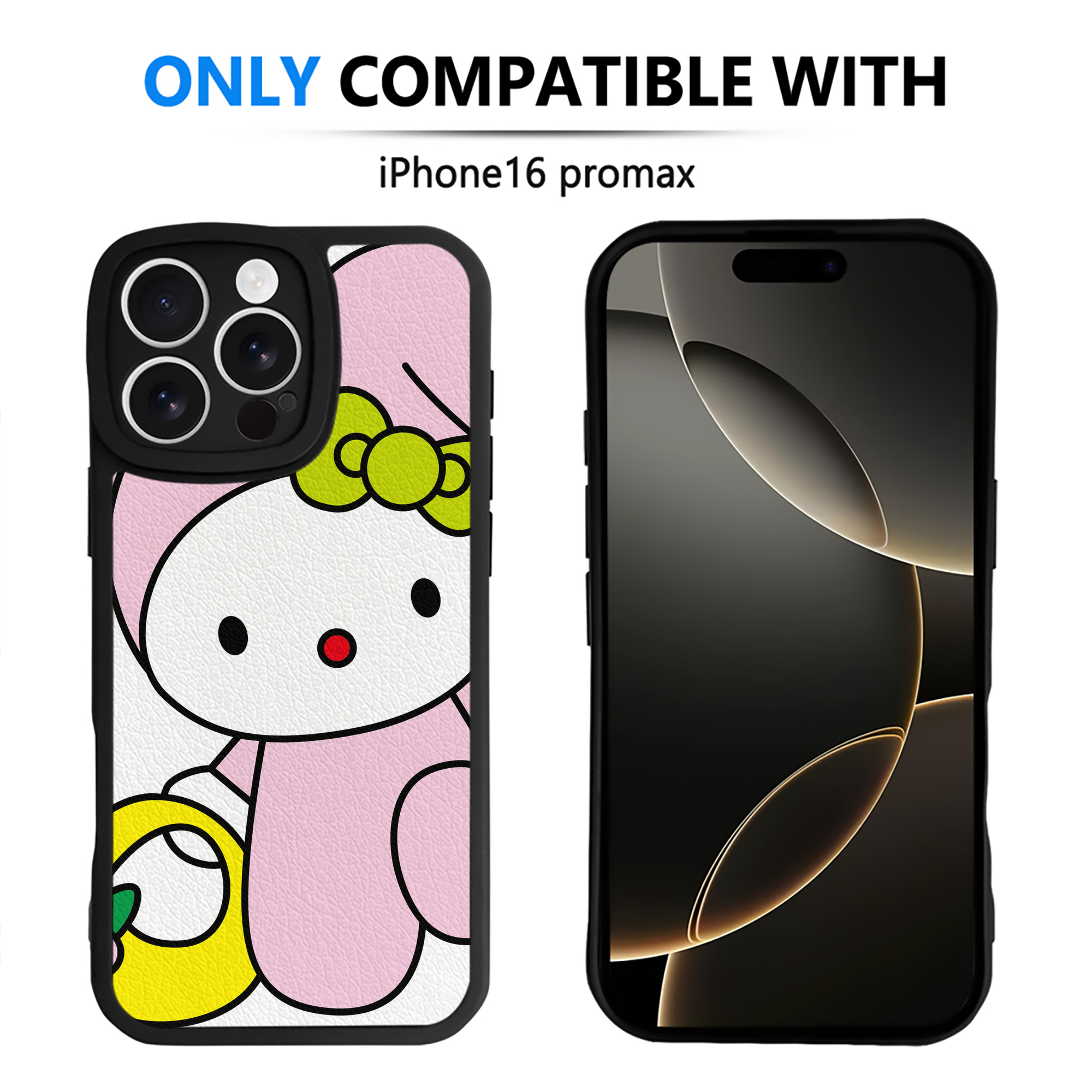 （画像用） Hello Kitty ハローキティ 【iPhone 16シリーズ対応】シリコンスマホケース（レザー調） 材質：シリコン